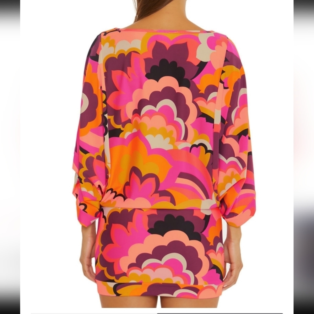 Trina Turk NWTs Fan Faire Tunic Dress Cover-Up - Picture 2 of 5